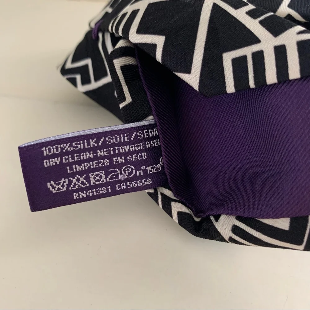 Ralph Lauren Purple Label Geometric Art Deco Tie